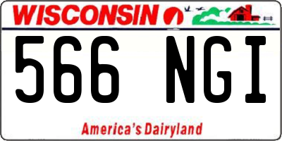 WI license plate 566NGI