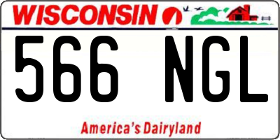 WI license plate 566NGL