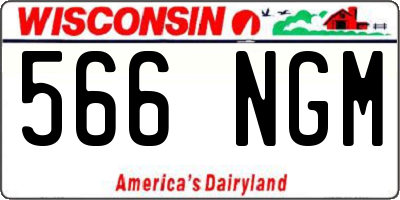 WI license plate 566NGM