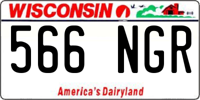 WI license plate 566NGR