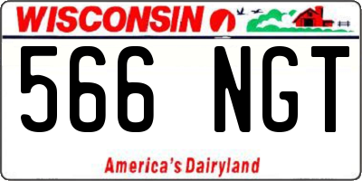 WI license plate 566NGT