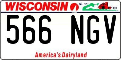 WI license plate 566NGV