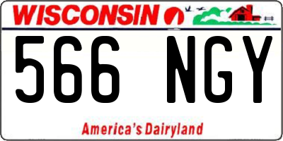WI license plate 566NGY