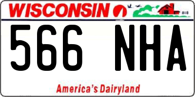 WI license plate 566NHA