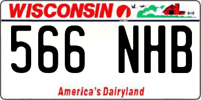 WI license plate 566NHB