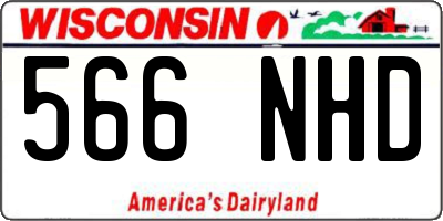 WI license plate 566NHD