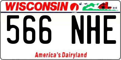 WI license plate 566NHE