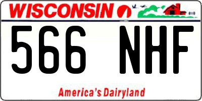 WI license plate 566NHF