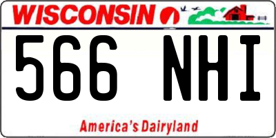 WI license plate 566NHI