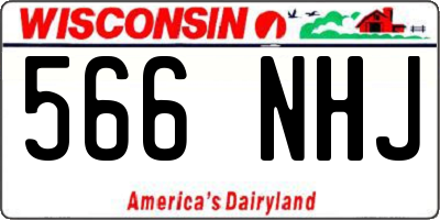 WI license plate 566NHJ