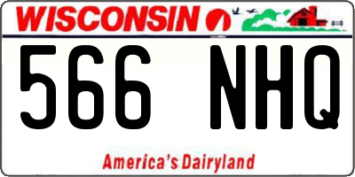 WI license plate 566NHQ