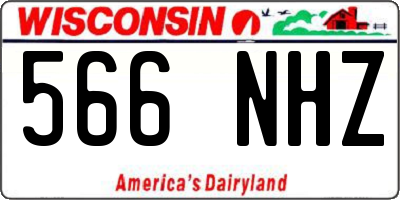 WI license plate 566NHZ