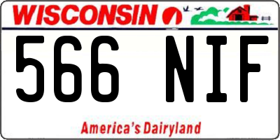 WI license plate 566NIF