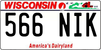 WI license plate 566NIK