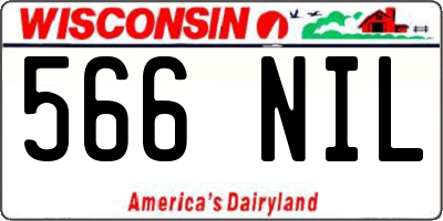 WI license plate 566NIL