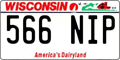 WI license plate 566NIP