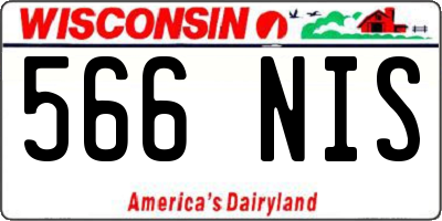 WI license plate 566NIS