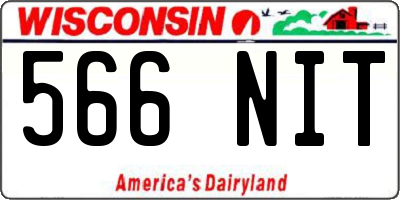 WI license plate 566NIT