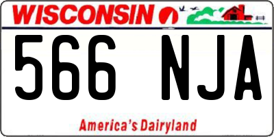 WI license plate 566NJA