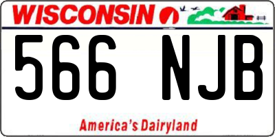 WI license plate 566NJB