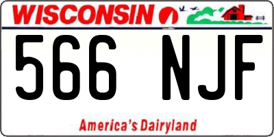 WI license plate 566NJF