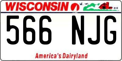 WI license plate 566NJG