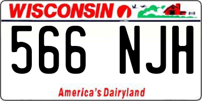 WI license plate 566NJH