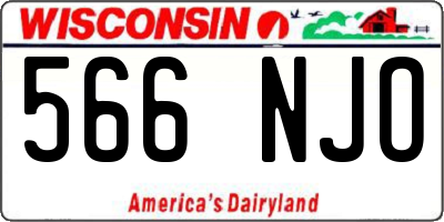 WI license plate 566NJO