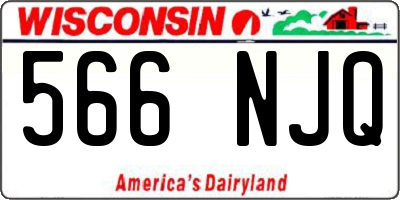 WI license plate 566NJQ