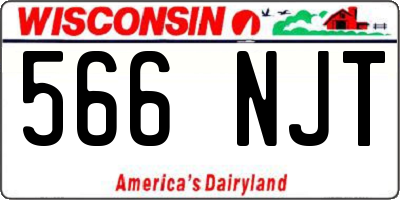 WI license plate 566NJT