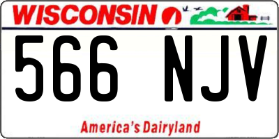 WI license plate 566NJV