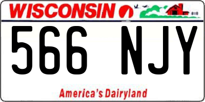 WI license plate 566NJY