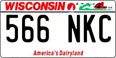 WI license plate 566NKC
