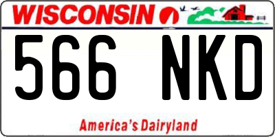 WI license plate 566NKD