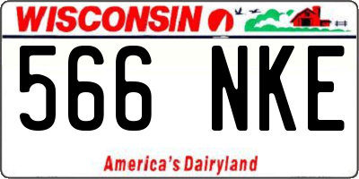 WI license plate 566NKE