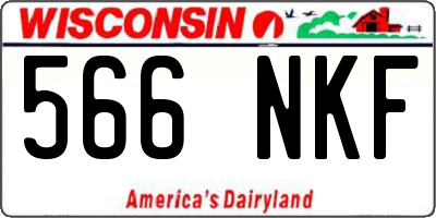 WI license plate 566NKF