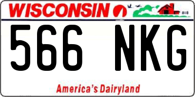 WI license plate 566NKG