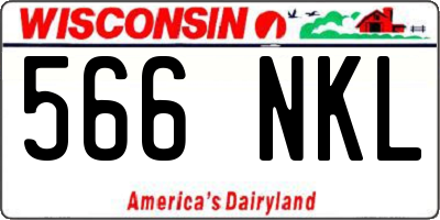 WI license plate 566NKL