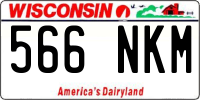 WI license plate 566NKM