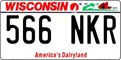 WI license plate 566NKR