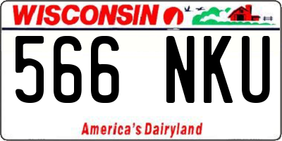 WI license plate 566NKU
