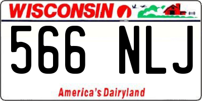 WI license plate 566NLJ