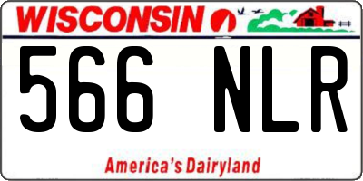 WI license plate 566NLR