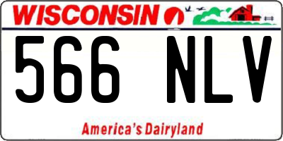 WI license plate 566NLV