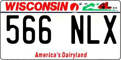 WI license plate 566NLX