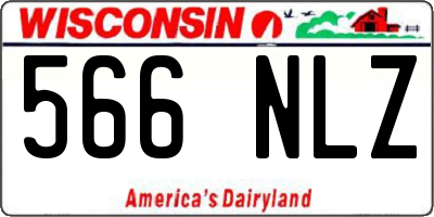 WI license plate 566NLZ