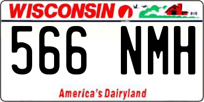 WI license plate 566NMH