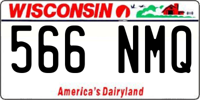 WI license plate 566NMQ