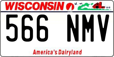 WI license plate 566NMV