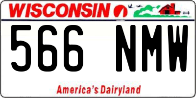 WI license plate 566NMW
